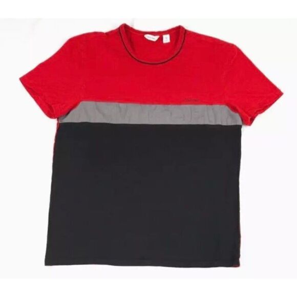 CALVIN KLEIN - M Sz 2XL - NWT Combo Tee in Red, Black & Grey. Very Small Callout - Picture 12 of 12